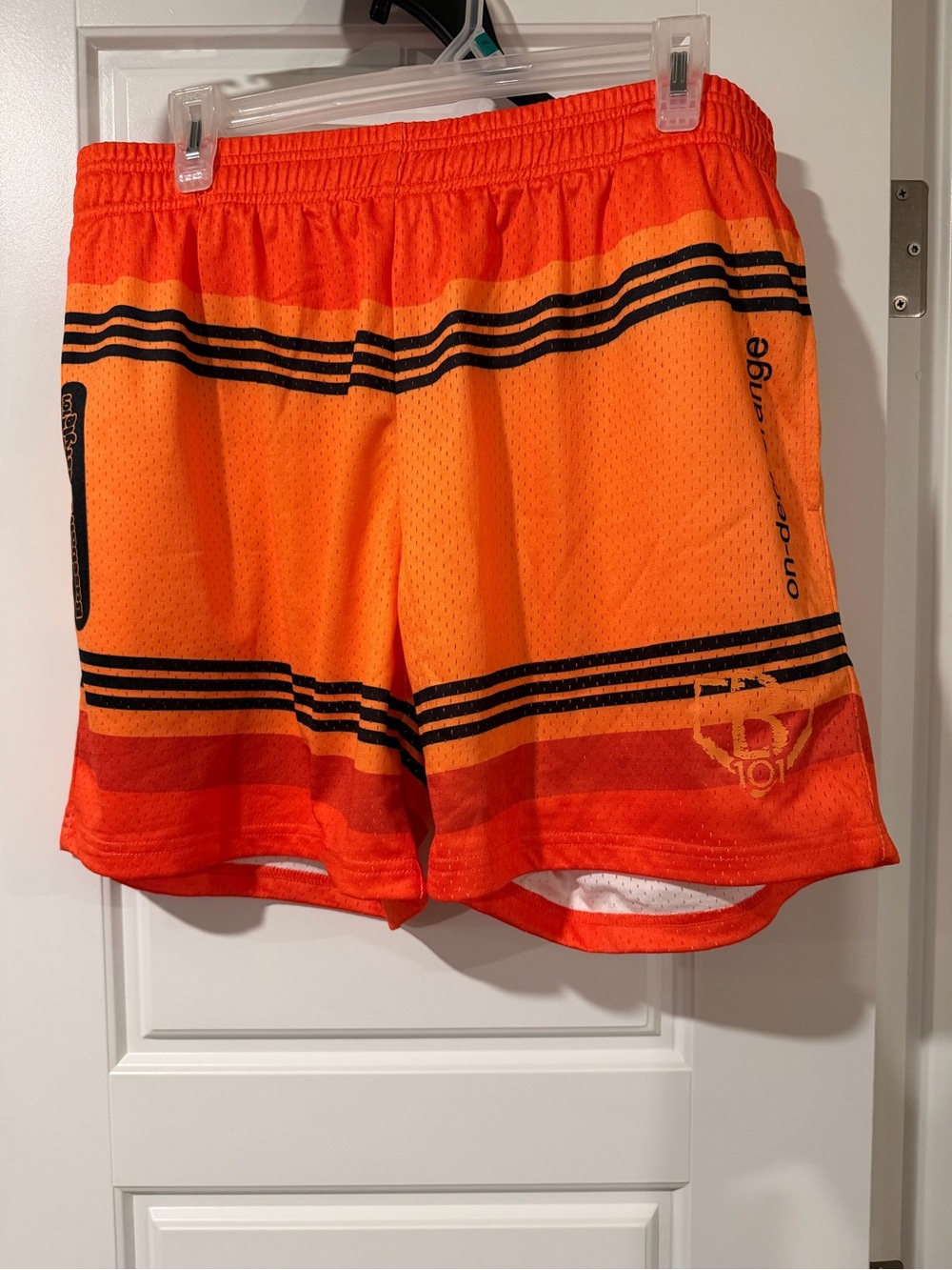 Men's Baseball Lifestyle 101 Orange Crayon Athletic Shorts